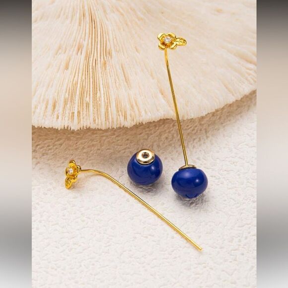 Blueberry drop Earrings A1247 - Picture 2 of 4